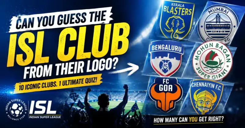 Indian Super League club logo quiz featuring Kerala Blasters and Mohun Bagan