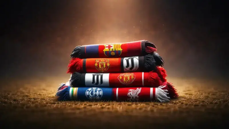 Abstract cinematic football club themed gradient background