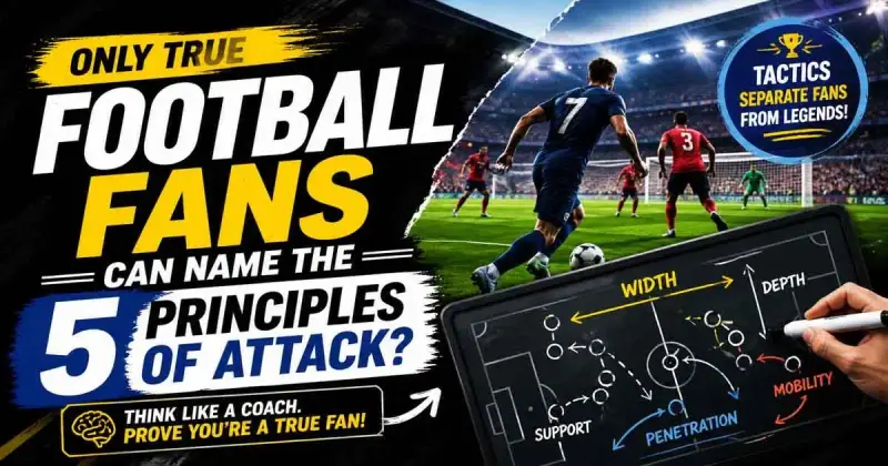 Football tactics board showing principles of attack