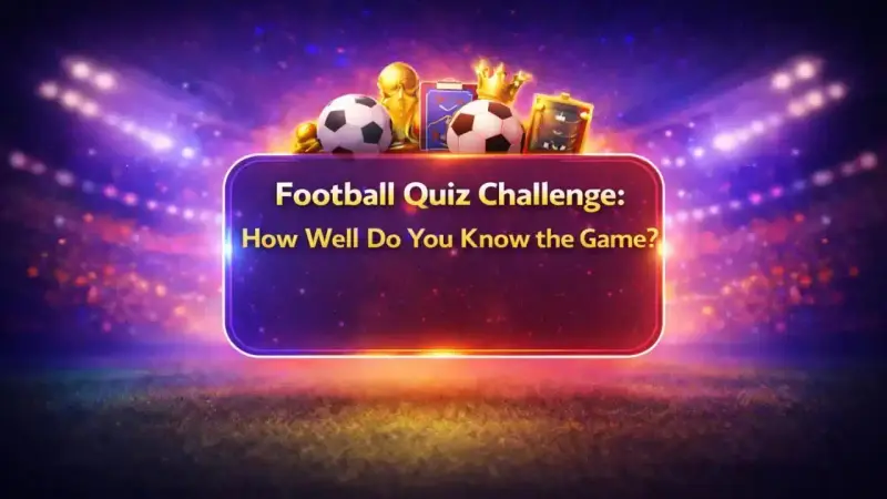 Interactive football quiz challenge illustration