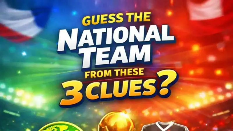 Guess the national team football quiz with three clues challenge