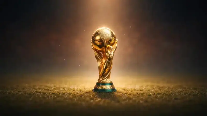 Abstract cinematic football World Cup themed gradient background