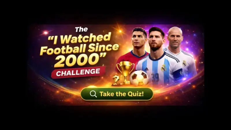 Abstract football-themed gradient background for a modern football history quiz