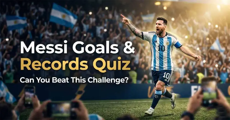 Lionel Messi goals and records quiz banner