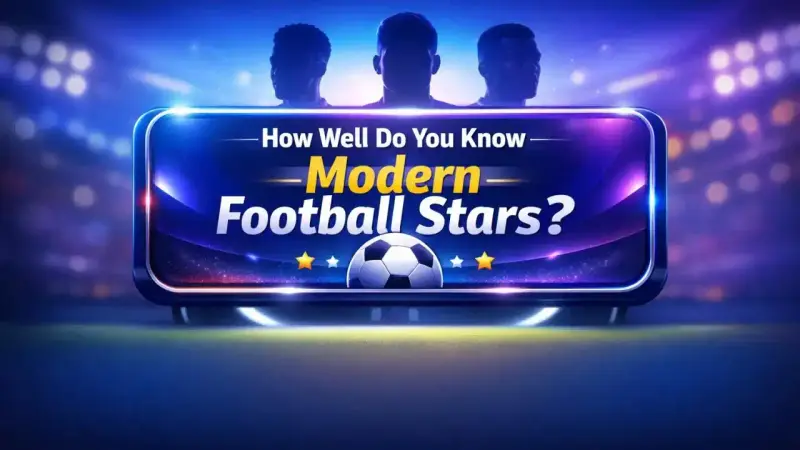 Modern football stars stadium spotlight quiz banner