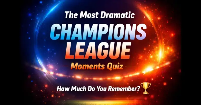 Abstract stadium lights atmosphere representing dramatic Champions League moments