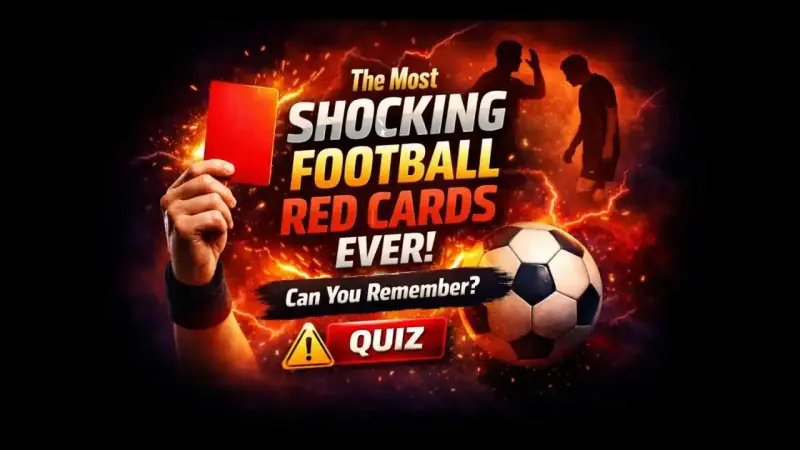Abstract football-themed gradient background representing dramatic red card moments