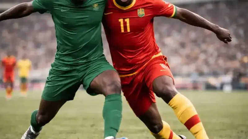 African football fans watching a tense semifinal match