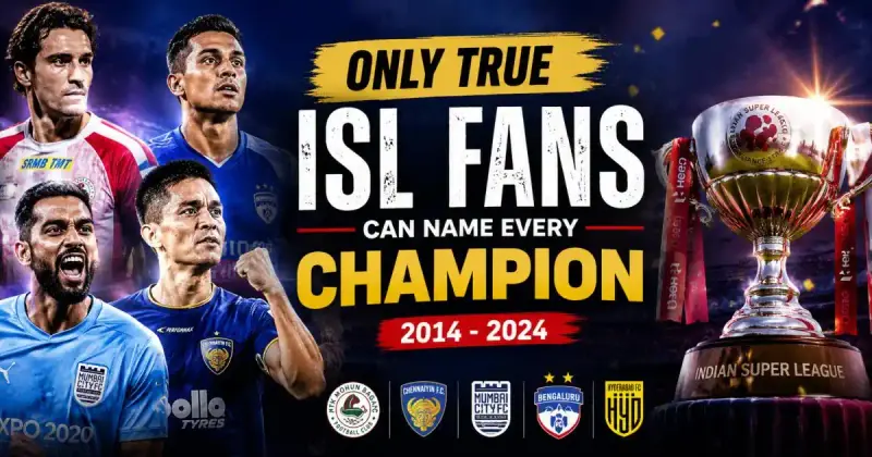 Indian Super League champions quiz featuring iconic ISL trophy winners and legendary football moments