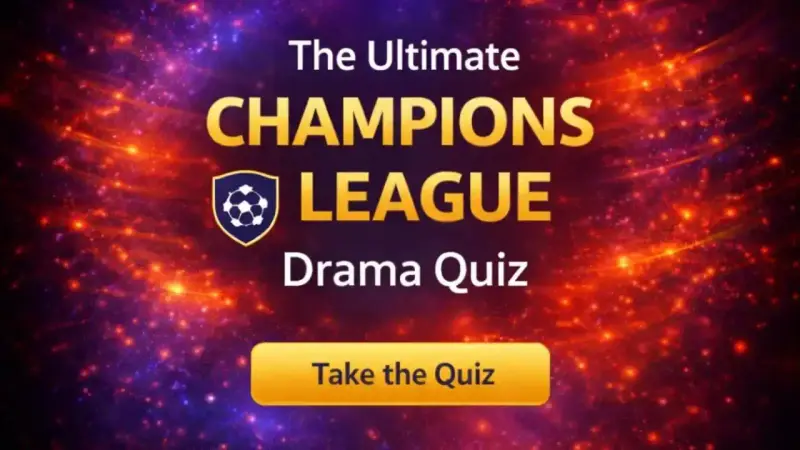 Abstract dark blue and red gradient background symbolizing Champions League drama