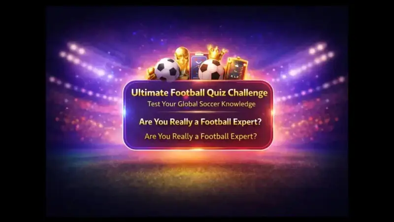 Football quiz challenge with global football elements