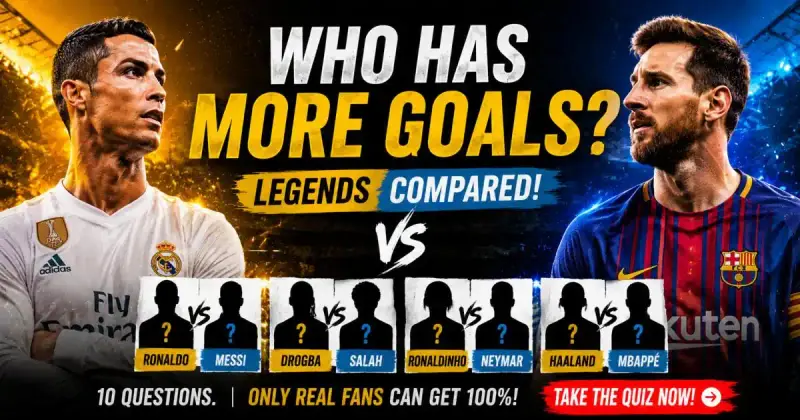 Football legends compared by iconic career goals and scoring records