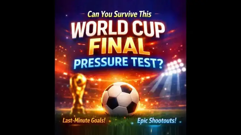 Abstract stadium lights and dramatic gradient background representing World Cup final pressure