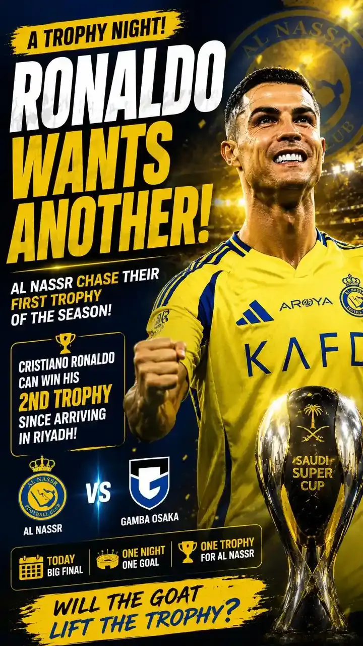 Cristiano Ronaldo preparing for a trophy night with Al Nassr