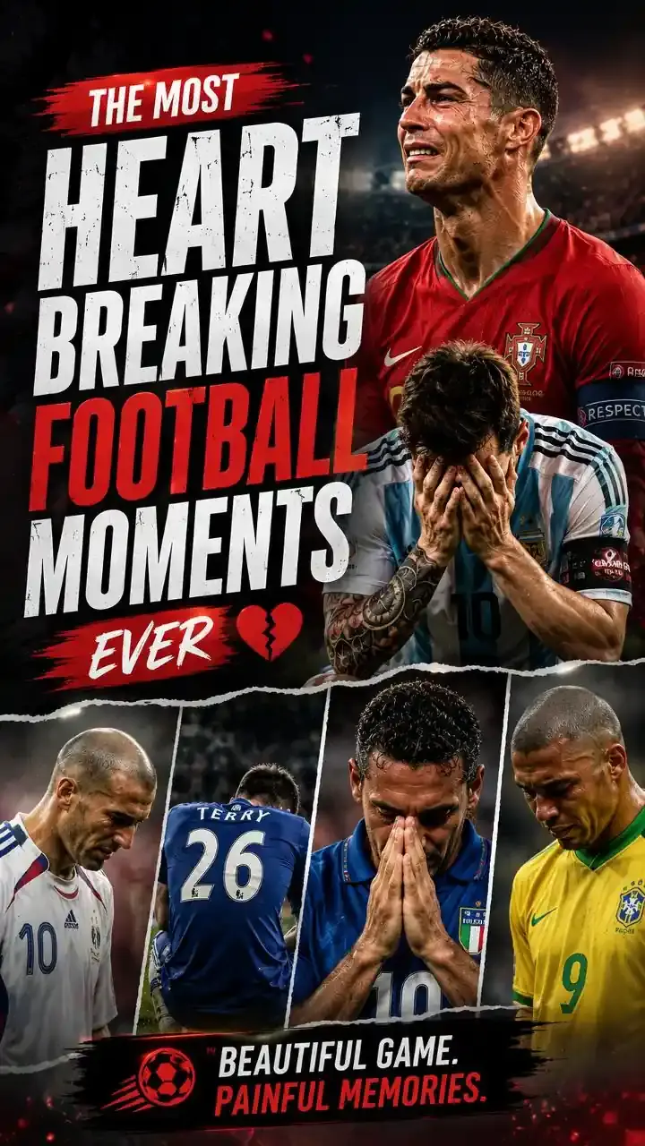Emotional football moments featuring tears, missed penalties and heartbreaking defeats